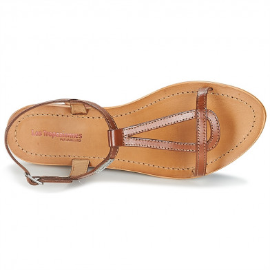 Sandales pour femme en cuir Hamess tan 11467