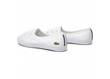 lacoste ziane chunky white leather court trainers