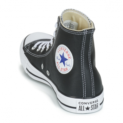 Chaussures montantes à lacet en cuir pour adulte Chuck Taylor All Star Leather noir 132170c