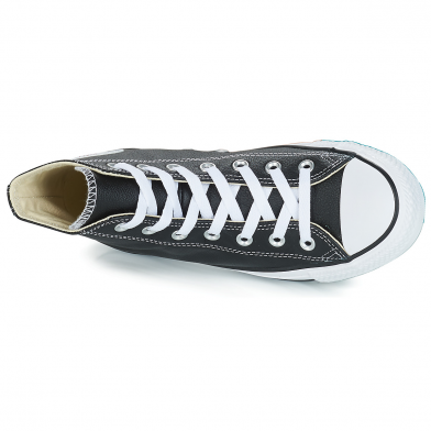 Chaussures montantes à lacet en cuir pour adulte Chuck Taylor All Star Leather noir 132170c