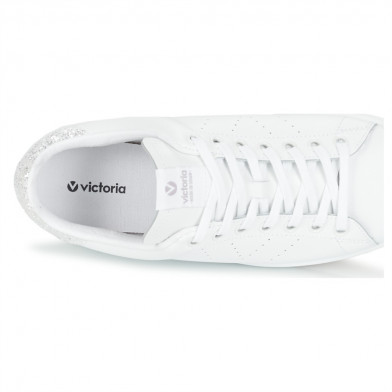 Baskets blanches en cuir pour femme 125104 blanc