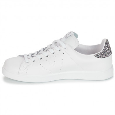 Baskets blanches en cuir pour femme 125104 anthracita