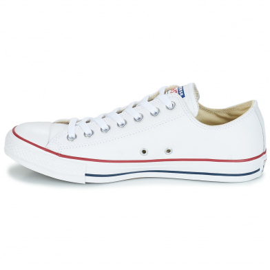 Chaussures basses en cuir pour adulte chuck taylor all star leather blanc 132173c