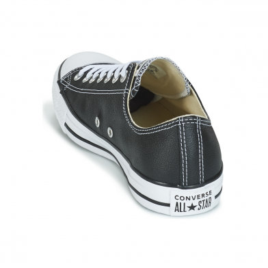 Chaussures basses en cuir pour adulte chuck taylor all star leather noir 132174c