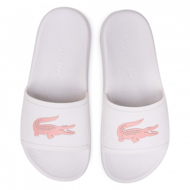 lacoste croco slide blanc 37cfa0005-1y9