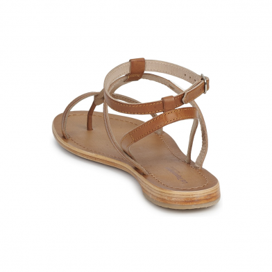 Sandales pour femme bride cheville en cuir Hilan tan 36280