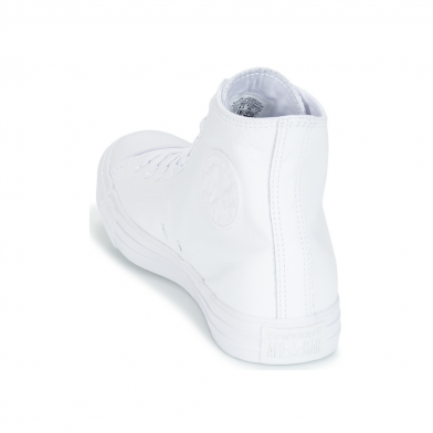 Chaussures montantes à lacet en cuir pour adulte Chuck Taylor All Star Leather monoblanc 1t406