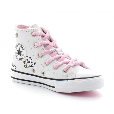 converse chuck taylor all star kids blanc 669725c