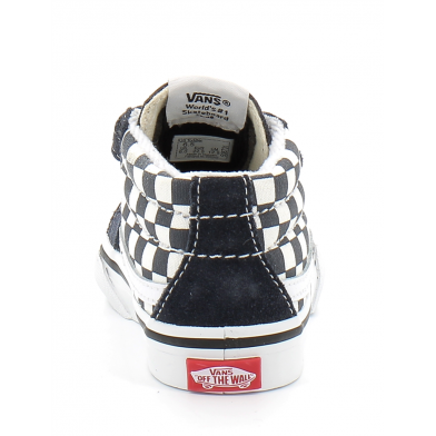 Chaussures à scratch pour enfant Sk8-Mid Reissue bleu-check vn0a348j0hf1