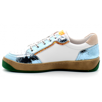 Basket mode à lacet pour femme ARTO blanc-bleu 5109