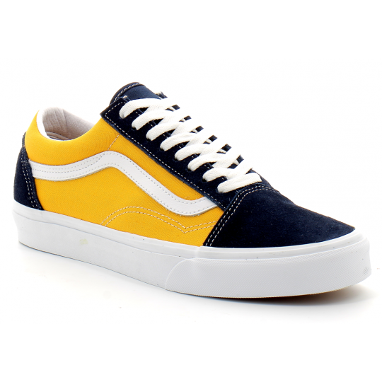 vans chaussures old skool bleu-jaune vn0a3wkt4pl1