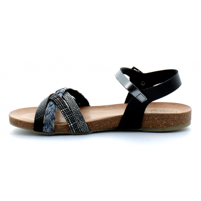 porronet sandale noir noir plomb