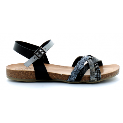 porronet sandale noir noir plomb