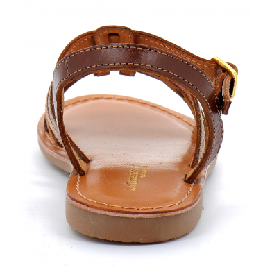 Sandales pour fille Mongue tan-or 19380