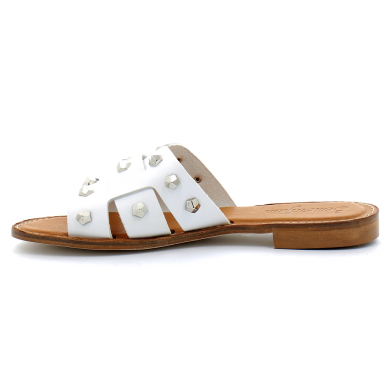 Sandale en cuir pour femme SILVIA blanc bianca