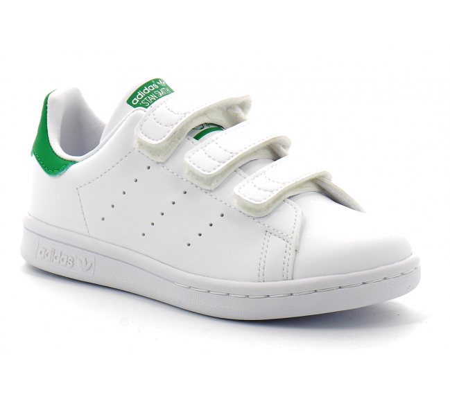 adidas stan smith enfant vegan blanc-vert fx7534
