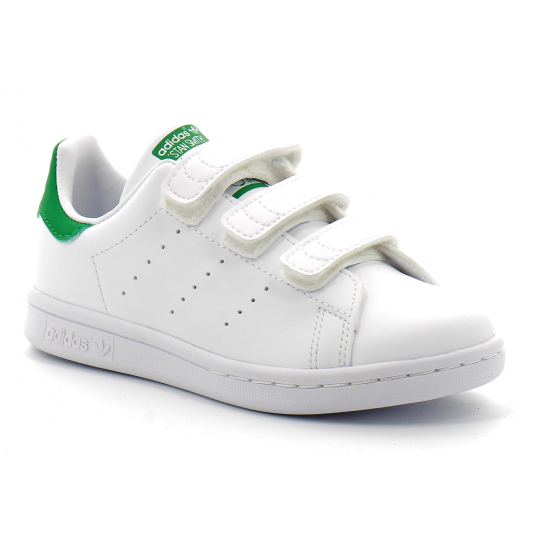 adidas stan smith enfant vegan blanc-vert fx7534