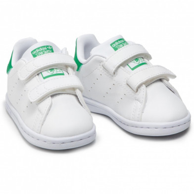 adidas stan smith enfant vegan blanc-vert fx7532