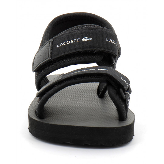 lacoste sandales sol enfant en tissu noir 41cuc0016-02h
