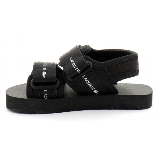 lacoste sandales sol bébé en tissu noir 41cui0016-02h