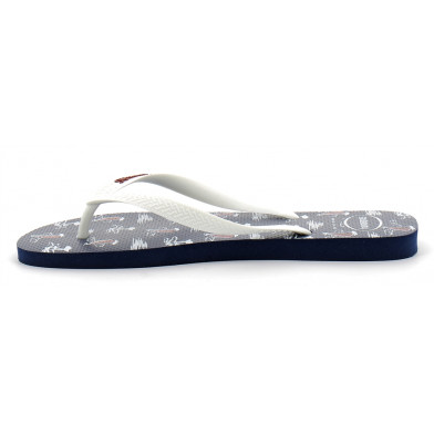 top voilier blanc-bleu