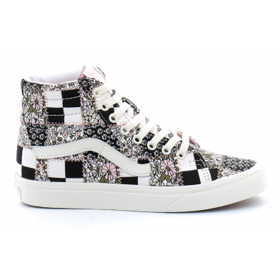 vans patchwork floral sk8-hi gris-rose vn0a32qg9fy1
