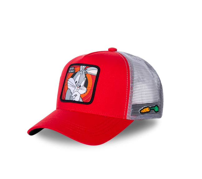 casquette trucker capslab by freegun looney tunes rouge cl/loo/1/bug1