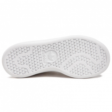 Chaussures de sport à scratch pour enfant stan smith blanc-silver fx7539