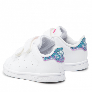 adidas stan smith enfant vegan blanc-irisée gz1550