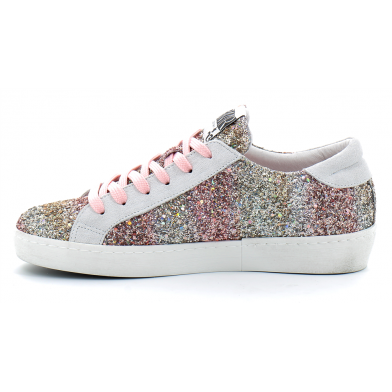 Basket mode basse à lacet pour femme Catri rose-glitter 7598
