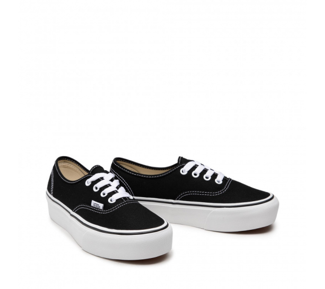 black authentic vans platform