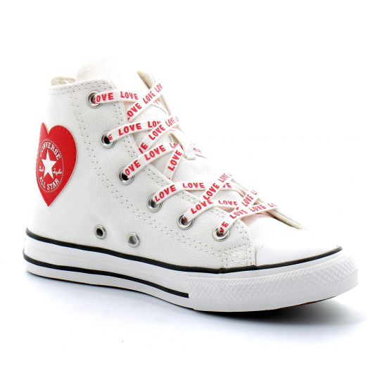 chuck taylor all star crafted with love vintage white/university red a01604c