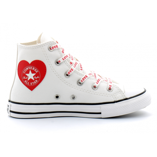 chuck taylor all star crafted with love vintage white/university red a01604c