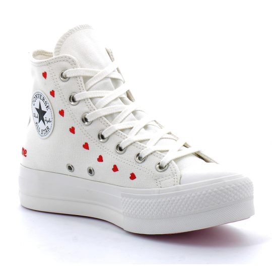 chuck taylor all star lift platform embroidered vintage white/university red a01599c