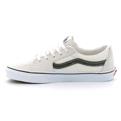 Chaussures en toile et en daim pour adulte SK8-Low blanc-kaki vn0a4uukb361