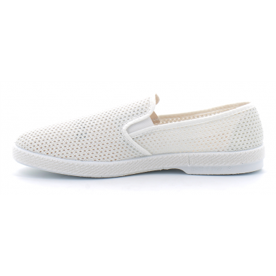Espadrille pour adulte en toile de coton CLASSIQUE FILET blanc 3200