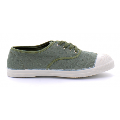 Tennis à lacet broderie pour adulte matcha f15004c20j06