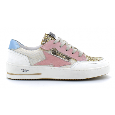 Basket mode à lacet pour femme ARTO rose-beige 7639