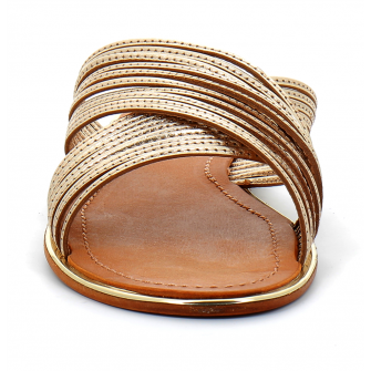 Mules pour femme Halloa or 42306