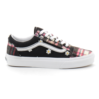 Chaussures basses à lacets pour femme à fleur Old School Floral noir vn0a5krsuuw1