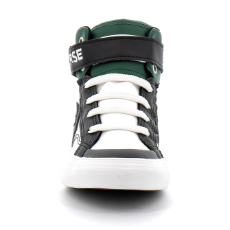 Chaussures montantes à lacet elastique en cuir pour enfant white/midnight a03773c