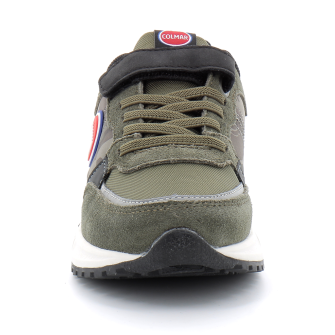 Chaussures à scratch et lacet elastique pour enfant green-black y13