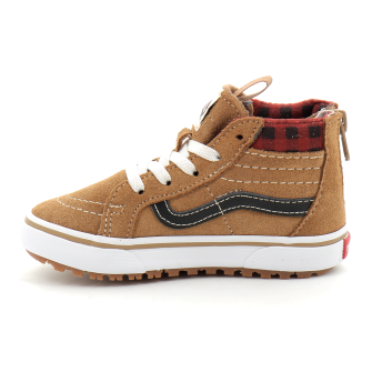 Chaussures à lacets elastique zippées pour enfant Sk8-Hi Zip brown vn0a5hz3y491