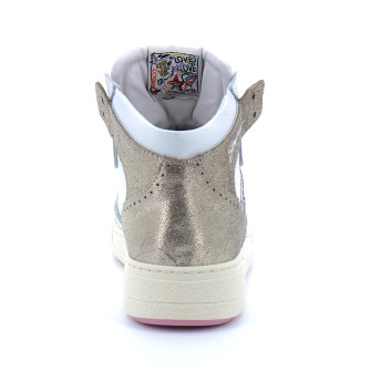 Basket mode montante à lacet pour femme Braga or 9480