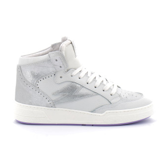 Basket mode montante à lacet pour femme Braga argent 9481