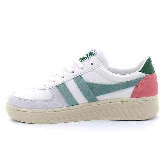 Baskets à lacets pour femmes Grandslam blanc/vert cla415zn