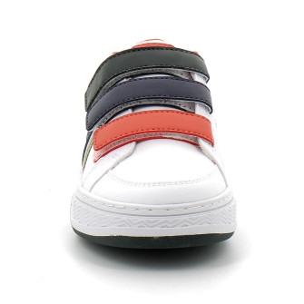 Basket à scratch pour enfant L001 blanc-vert 45suc0007-1r5