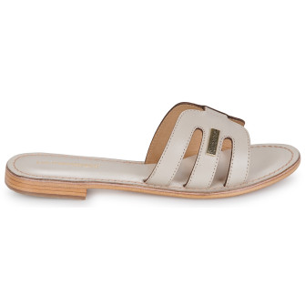 Mules pour femme en cuir Damia creme 63080