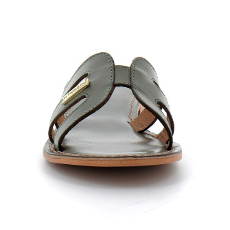 Mules pour femme en cuir Damia tilleul 42275.