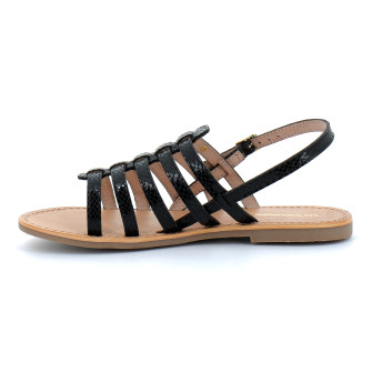 Sandales spartiates pour femme Hikano noir/serpent 63505